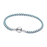 PANDORA 593816C01 Bracelet en argent et turquoise pour femme, 593816C01 20, Argent sterling, Pas de gemme