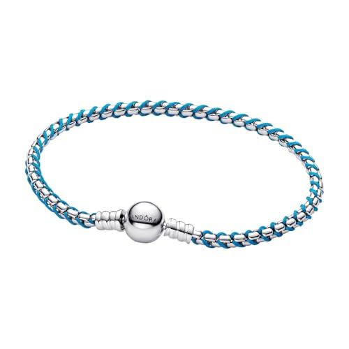 Pandora 593816C01 Bracelet en Argent et Turquoise pour Femme, 593816C01-17, Argent Sterling, Pas de gemme