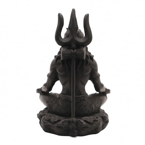 Image of VAMA Siddh Mahadev Murti | Shiva Idol for Car Dashboard, 8.89 Cm Height, Black, 3D Printed, UV Resin | Shiv Murti | Lord Shiva Idols for Car Dashboard, Home, Mandir or Gift | Adiyogi Statue for Car