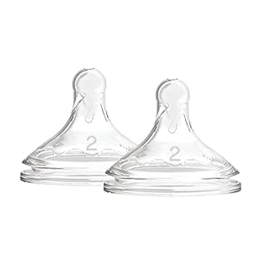 Dr. Brown’s Options+ Wide-Neck Bottle Teat Level 2 (3m+), Pack of 2
