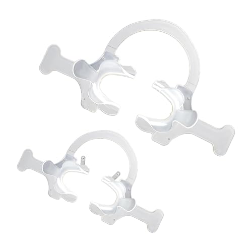 Dental Wange Lippen Retraktor für Zahnaufhellung C-Form mit Griff White（Size Kinder und groß）