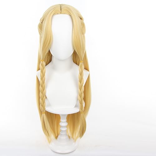 Perruque de cosplay blonde longue et lisse pour costume d'Halloween