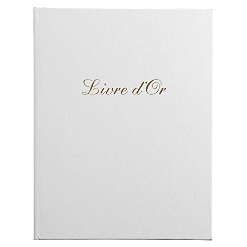 Livre d'or simili-cuir Exacompta 4982E album blanc pages vierges format vertical