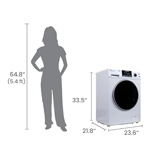 Arbreau 1.6 cu.ft. CONVERTIBLE Compact Combo Washer Dryer with Pet Cycle (White)