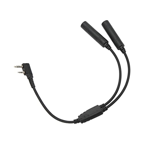 FILFEEL 2 Pin K Port Walkie Talkie Radio Adapter, Male to U 174/U Extension Cable Headset Adapter Replacement, Exterior Accessories