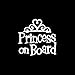 Automobile Decalcomanie Automobile Adesivi Principessa A Bordo Corona Tiara Royalty Girly Vinile Decal Autoadesivo Nero/Argento