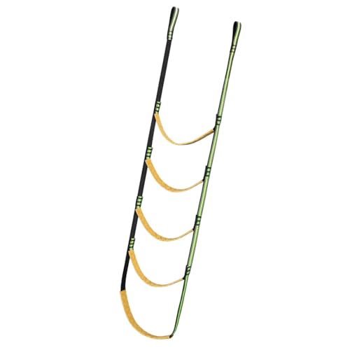Vaveren Climbing Aider Rope Ladder Tree Climbing Gear Nylon Outdoor Sports with Reflective Strips Sturdy Portable Rope Aid Step Aider, 5 Step