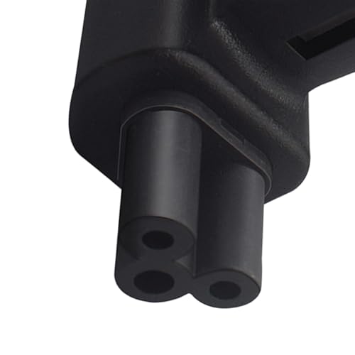 Image of Efillooc C5 Plug Top Converter Replacement Plug for Asus, Lenovo Laptop Power Cable 3 Pin AC Power Plug (2 Pin EU C5)