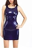 Latexkleid Damen Sommertrikot Elegante Kleider Sexy Maßgeschneidert 0,4 Mm,Fotofarbe,Groß