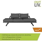 OUTLIV. Loungeliege Atlanta Aluminium Anthrazit-Grau