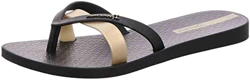 Ipanema Women's Flip Flop Sandals , Multicolour Black Gold 8417 , 7 US