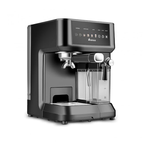 KARACA MyCaffe Barista S10 Espresso, Latte & Cappuccino Coffee Machine with Integrated Milk Tank, 1,8L, 1350W, Touch Control Panel, 15 Bar Pump Pressure, Hot Milk Function, Black - Image 6