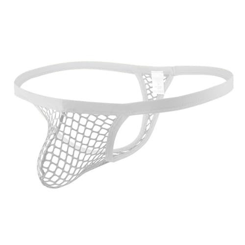 PARUPRUP Homme Sexy Résille G-String Taille Basse T-Back Thong Transparente Maille Culotte Chic Moulant Slip Push-up sous-Vêtements (FR/ES, Alpha/Lettres, S,...