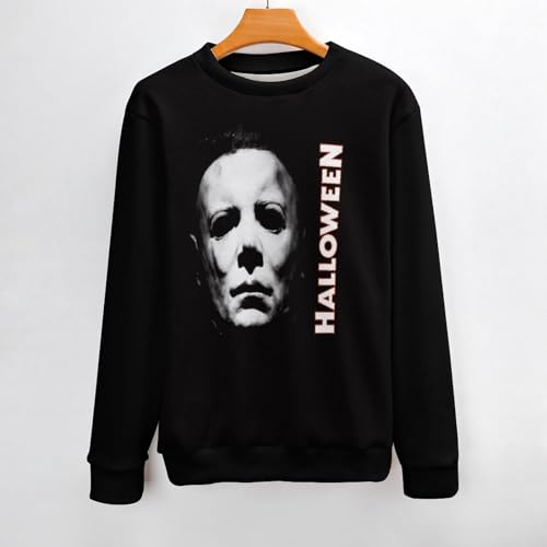 ZHANGXM Men's Pullover Sweater Halloween Michael Myers Autumn Soft Loose Hip-Hop for Men Long-Sleeved Sweatershirt3