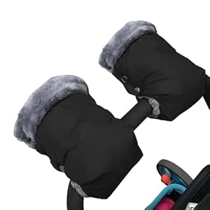 Baby Stroller Gloves, Waterproof Thermal Hand Muffens, Black