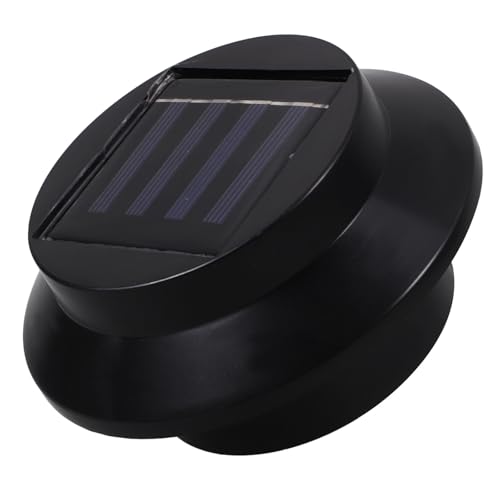 Toddmomy 6pcs Solar Fence Post Lights Warm White LED Outdoor Lighting Tool for Garden Deck and Patio Black Shell Solar-Powered Fence Lamps