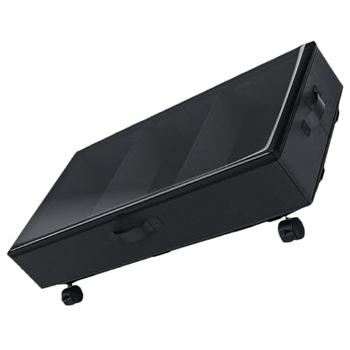 Vaguelly Carro Organizador Con Ruedas y Compartimentos Bolsa De Almacenamiento Debajo Cama Para Ropa Mantas y Juguetes Gran Capacidad Con Ventana Transparente y Asas Para Fácil Traslado Col