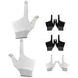 DOITOOL 4 Pairs Graphene Two-finger Gaming Gloves with Touchscreen Compatibility for Billiards and Mobile