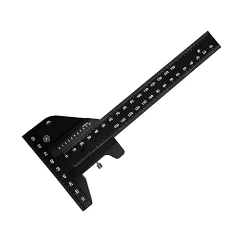 CCKUYT T Ruler Sliding Gauge Aluminum Alloy Scribe Ruler Depth Gauge T-Square Scribing Measuring Tools