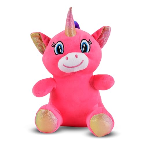 Image of Fun4you Unicorn Plush Toy - Pink Stuffed Unicorn for Kids, Soft & Adorable Unicorn Toy, for Girls, Baby Toys, and Playtime Fun (Pink, 25 cm)