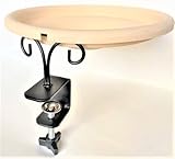 EHF Deck Mounted Songbird and Wild Bird Spa and Bath - with Beige Color Bowl - 1-Quat Water Capacity