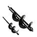 Produktbild Erdbohrer Garten Schnecken Spiralbohrer Schnurlos Handbohrer Lochbohrer Erdlochbohrer Schneckenbohrer Grabungswerkzeug zum Pflanzen Beet Bulbs Sämlingen (D-8cm, L-30cm+D-4cm, L-22cm)