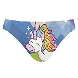 Men Sexy Bikini Swimsuit Swimwear Cute Unicorn Pattern Anime Briefs XL 2030881