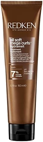 REDKEN All Soft Mega Curls, HydraMelt Leave-In Conditioner Treatment, For Dry Curly, Coily Hair, Nourishes and Adds Bounce, Shine and Definition, Vegan Formula, 150ml