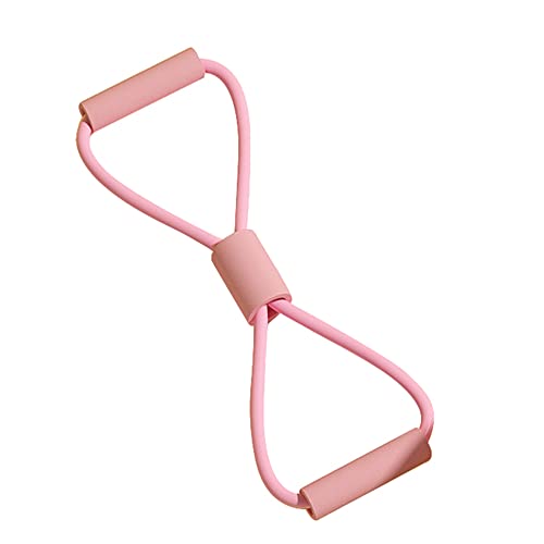 Figure 8 Resistance Band，Arms Pull Up ，8 Shape Pull Rope Strength Training Resistance Bands Workout Body Building Equipment Tool For Yoga，Home Workout(Pink) #TOP10