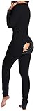 【Ganzkörperanzug mit Knöpfen】 Der einteilige Sprunganzug für Frauen ist ein V-Ausschnitt, eine lockere elastische Taille, lange Ärmel und lange Hosen. Overalls zeigen sehr leicht Ihre sexy Körperlinie, schmeicheln jeder Körperform und schützen Sie vor dem kalten Wetter.