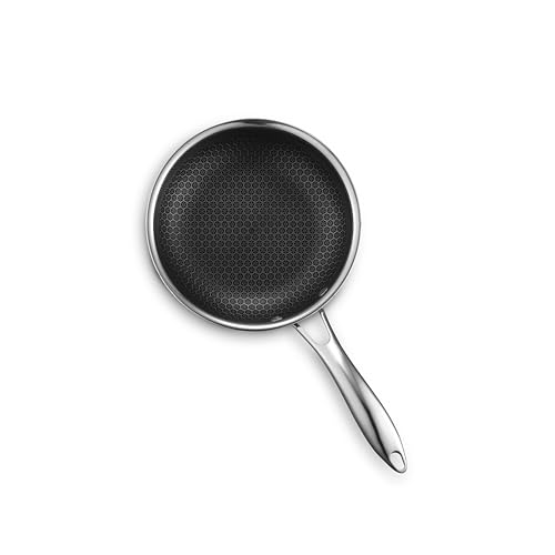HexClad Hybrid Non-Stick 7" Fry Pan Cold Handle Dishwasher Oven Safe Induction Safe for All Countertops