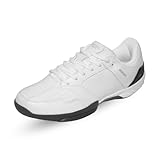 ROPHOO Fencing Shoes for Mens Womens, Standard Fencing Sneakers, Epee Sabre Foil Fencing, (Black-White, 7)