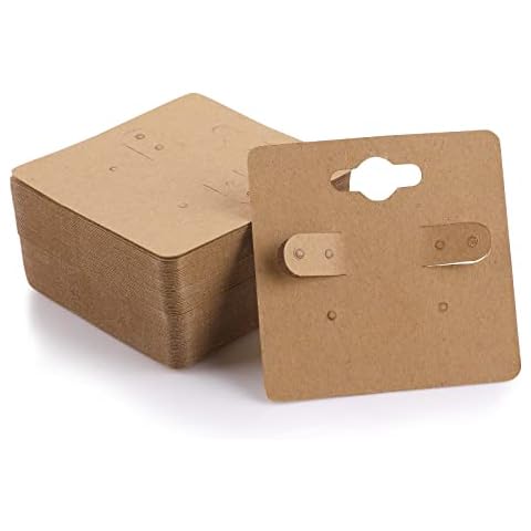 Lusofie Ohrring Display Karten Kraftpapier 100 Stücke Kraftpapier Ohrringkarten Cover