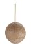 Paper Mache Wrinkled Ball Ornament-3.15"