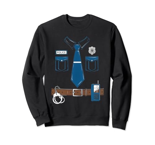 Police Outfit Cop Uniform Officer Law Enforcement Costume Sweatshirt