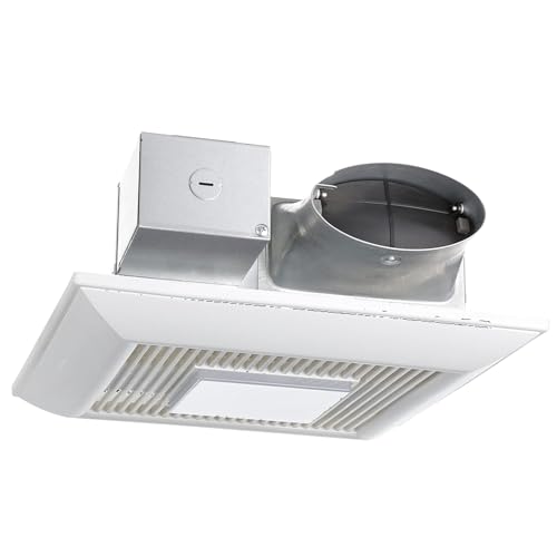 Panasonic WhisperValue Ceiling/Wall Mount Dual Speed Bathroom Exhaust Fan with LED Light, 30 to 100 CFM, FV-0810VSSL1
