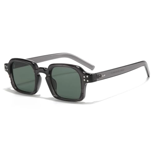 Lunettes de soleil pour femme et homme style punk rétro avec verres gris