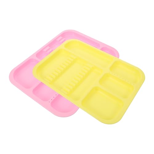 Plateaux Compartimentés en Plastique PP (Lot de 2) Rangement Multi-usage - 2