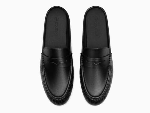 Coutgo Women's Mule Loafers Comfortable Slip On Shoes with Penny Strap Closed Toe Business Casual Slides Shoes, Black Pu, Size 6 by Coutgo - Used condition - Image 3