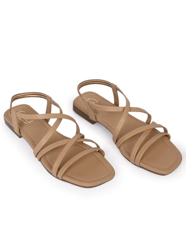 Image of Women Flats Sandals | Stylish Embroidered Slip-On Flats for Women | Comfortable Lightweight Sandals | Ethnic & Casual Footwear for Ladies SL1043