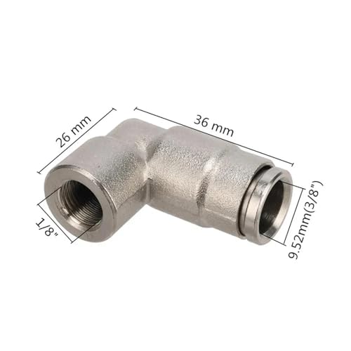 Conectores de rosca hembra de 1/8 con codo de 3/8 y ajuste estanco para mangueras 5