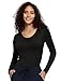 COZYFIT 2 Pack Underscrub Long Sleeve Women - Undershirts for Women Soft Fabric, Black/Black, 2XL