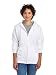 Jerzees Men's Adult Full Zip Hooded Sweatshirt, White, Medium