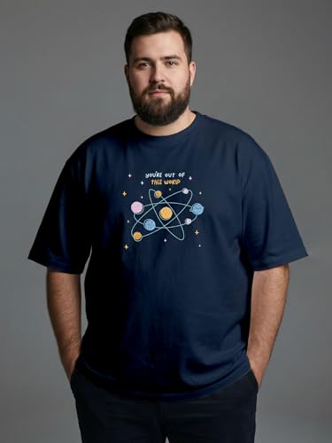 Image of XENOVAURBAN Mens Plus Size Cotton T-Shirt Combo | Combo Pack of 2 Unisex Fit Plus Size Printed Tshirts