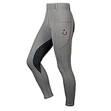 VOLLBESATZ - Ein perfekt ausbalancierter Vollbesatz aus Silikon sorgt für einen perfekten Ritt. Er klebt nicht, bietet aber einen angenehmen Halt. Spring- und Dressurreiter lieben die Reitleggings.