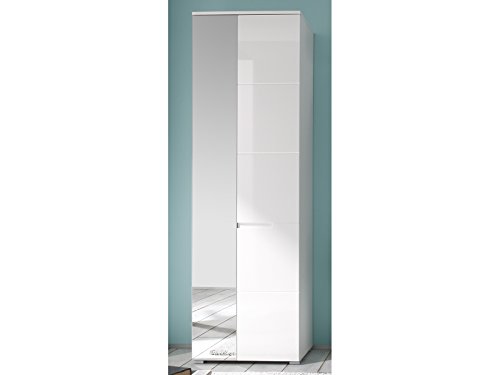 möbelando Garderobenschrank Flurschrank Hochschrank Dielenschrank Flurmöbel Suzette I