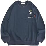[ヨシダユウ] スヌーピー トレーナー 長袖 ポケット ウッドストック ルーシー 裏起毛 秋 冬 SNOOPY PEANUTS