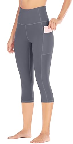 Image of Ewedoos Capri Leggings for Women High Waisted Yoga Pants with Pockets for Women Tummy Control Workout Leggings Yoga Capris