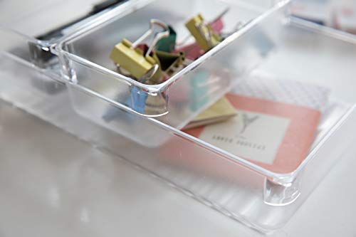 Basicwise Clear Plastic Drawer Organizers (Set of 4) by Basicwise - Image 4