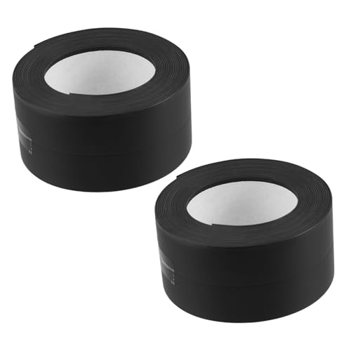 MUCKLILY Self-Adhesive PVC Tape 2pcs Toilet Caulk Tape for Bathroom Sealing Kitchen Caulking Strip